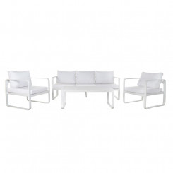 Garden sofa DKD Home Decor White Polyester Aluminium (184 x 72 x 78 cm)  