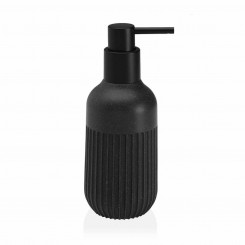 Дозатор для мыла Versa Stria, черный пластик из смолы (6,5 x 18,5 x 6,5 см)