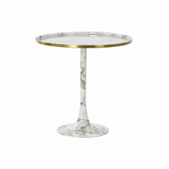 Side table DKD Home Decor Golden Aluminium White Marble (51 x 51 x 51 cm)