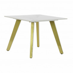 Приставной столик DKD Home Decor Керамика Золотой Металл Белый Модерн (60 x 60 x 48 см)
