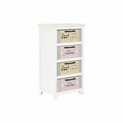 Комод DKD Home Decor Серый Бежевый Розовый Белый Детская Дерево Паоловния (40 x 29 x 73,5 см)