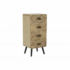 Chest of drawers DKD Home Decor Natural Black Metal MDF (37 x 30 x 80 cm)