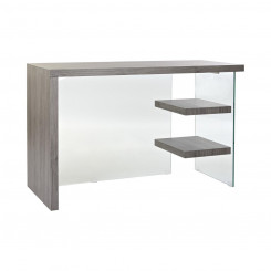 Desk DKD Home Decor Crystal Grey Transparent MDF Tempered Glass (120 x 50 x 76 cm)