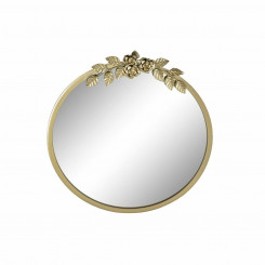 Настенное зеркало DKD Home Decor Золотые металлические цветы (60 х 4 х 66 см)