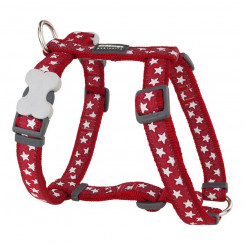 Шлейка для собаки Красный Динго Стиль Красная Звезда Белый 46-76 см