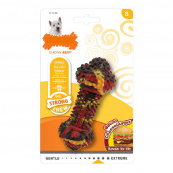 Dog chewing toy Nylabone Strong Chew Bacon Cheese Hamburger Rubber Size S