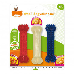 Dog chewing toy Nylabone Value Pack Bacon Size S Chicken Thermoplastic (3 pcs)