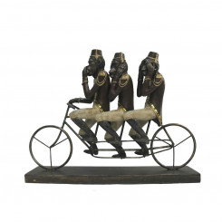 Декоративная фигурка DKD Домашний декор Обезьяна Трехколесный велосипед Черный Золотой Металлическая смола в колониальном стиле (40 x 9 x 31 см)