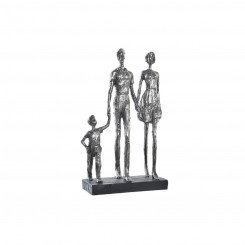 Dekoratiivne figuur DKD Home Decor Hõbedane must vaik kaasaegne perekond (26 x 11,5 x 41,5 cm)
