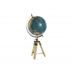 Globe DKD Home Decor Sinine Metall Pruun PVC Mangopuit (22 x 20 x 50 cm)