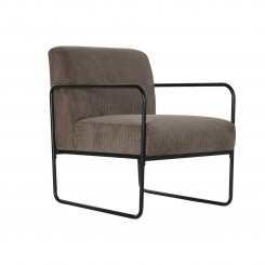 Кресло DKD Home Decor Черный Коричневый Полиэстер Утюг (64 x 74 x 79 см)