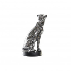 Dekoratiivne figuur DKD Home Decor Silver Leopard Resin (19,5 x 16 x 31,5 cm)