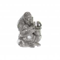 Decorative Figure DKD Home Decor Silver Resin Gorilla (38,5 x 33 x 43,5 cm)