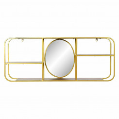 Настенное зеркало DKD Home Decor Mirror Золотое Металл Дерево Коричневое (100 x 18 x 40 см)