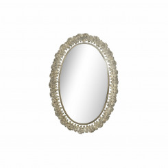 Seinapeegel DKD Home Decor Mirror šampanja metallist taimeleht (69 x 3,5 x 98,5 cm)