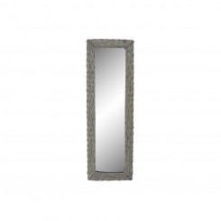 Настенное зеркало DKD Home Decor Mirror Серое плетеное Cottage (43 х 4 х 133 см) (43 х 4 х 132 см)