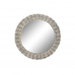 Настенное зеркало DKD Home Decor Crystal Grey плетеный Cottage (63 x 5 x 63 см)