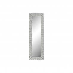 Настенное зеркало DKD Home Decor Хрусталь МДФ Белый плетеный Коттедж (43 х 133 х 4 см) (43 х 4 х 132,5 см)