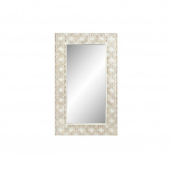 Настенное зеркало DKD Home Decor Mirror Белый Манго Ромб (154 x 4 x 92 см)