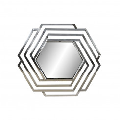 Настенное зеркало DKD Home Decor Кристалл Серебро Нержавеющая сталь Shabby Chic (71 x 2 x 81 см)
