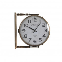 Wall Clock DKD Home Decor Crystal Golden White Iron (36 x 9 x 38 cm)