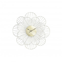 Настенные часы DKD Home Decor Цветок Золотой Металл (57 х 4 х 57 см)