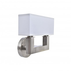 Настенный светильник DKD Home Decor Серебристый Металл Полиэстер Белый 220 В 40 Вт (25 x 14 x 24 см)