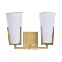 Seinalamp DKD Home Decor Crystal Golden Metal Polyester White (30 x 18 x 23 cm)