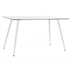 Обеденный стол DKD Home Decor Crystal Metal White (135 x 75 x 75 см)