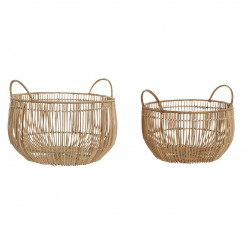 Basket set DKD Home Decor Rattan (36 x 36 x 27 cm)