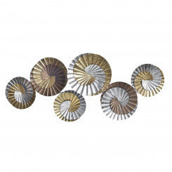 Настенное украшение DKD Home Decor Металлические разноцветные восточные спирали (104 x 4,5 x 43 см)