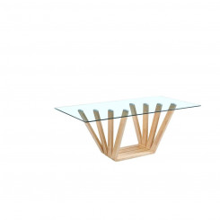 Dining Table DKD Home Decor Crystal Brown Transparent walnut (200 x 100 x 75 cm)