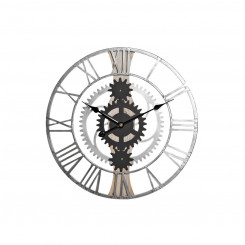 Настенные часы DKD Home Decor Серебристый Черный МДФ Iron Gears Loft (60 x 4 x 60 см)