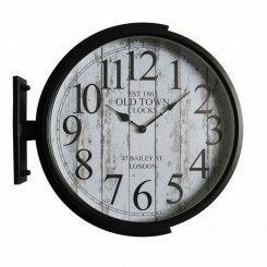 Wall Clock DKD Home Decor Crystal Black Golden Iron Loft (1) (45 x 6 x 45 cm)