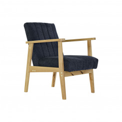 Кресло DKD Home Decor Синий Полиэстер Светло-коричневый Сосна (63 x 68 x 81 см)