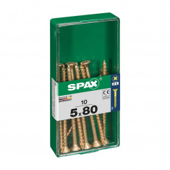 Box of screws SPAX Yellox Wood Flat head 10 Pieces (5 x 80 mm)