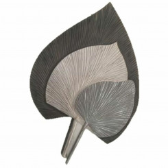 Настенный декор DKD Home Decor Серый МДФ Дерево Лист растения (59 х 2 х 91 см)