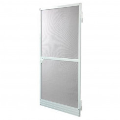 Sääsevõrk Uksed Klaasplast Alumiinium Valge (220 x 100 cm)