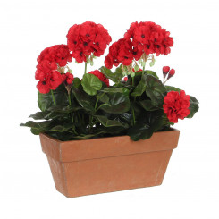 Decorative Plant Mica Decorations Ceramic Red PVC (29 x 13 x 40 cm)