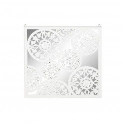Настенное украшение DKD Home Decor Зеркало Белый МДФ Дерево (90 х 1,5 х 90 см)