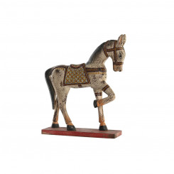Dekoratiivne figuur DKD Home Decor Horse Raud Mango puit (35 x 10 x 42 cm)