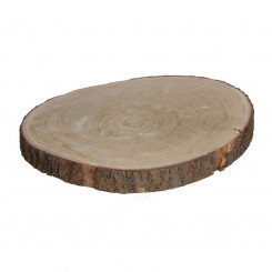 Декоративное бревенчатое украшение из слюды на основе дерева, коричневого цвета (4 x 34 см)