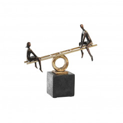 Decorative Figure DKD Home Decor Black Golden Metal Resin Persons Modern (27 x 9 x 27,5 cm)