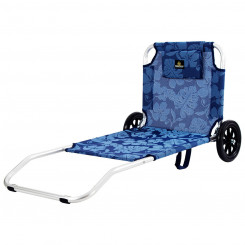 Sun-lounger 60 x 88 x 67 cm Flowers With wheels