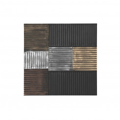 Настенное украшение DKD Home Decor Черный Золотой Гламур Современный МДФ Дерево (91 x 3 x 91 см)