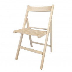 Folding Chair Beige beech wood (79 x 42,5 x 47,5 cm)