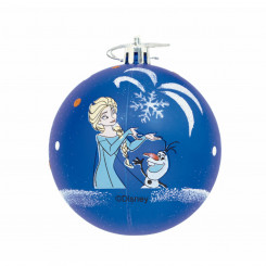 Christmas Bauble Frozen Memories 6 Units Blue White Plastic (Ø 8 cm)