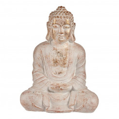Декоративная садовая фигурка Будды, полирезин, белый/золотой (25 x 57 x 42,5 см)