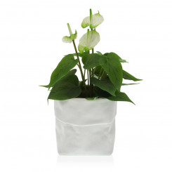Plant pot Versa White Ceramic (20 x 18 x 20 cm)