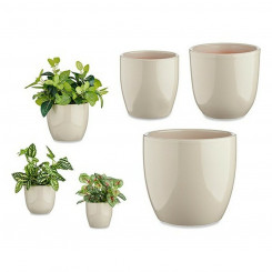 Set of pots Grey Clay (3 Pieces) (22,5 x 18,5 x 22,5 cm)